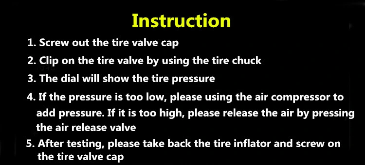 Auto Digital Type Air Tire Pressure Inflator Gun