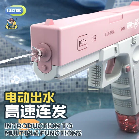 Pistolet à eau électrique entièrement automatique à haute pression d'été pour enfants Glock