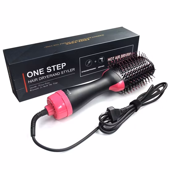 Peigne à lisser les cheveux Portable 3 en 1, brosse électrique professionnelle à Air chaud 1000W, brosse à Air chaud de qualité